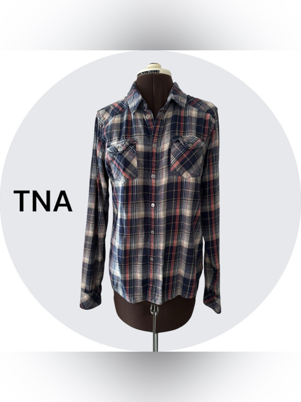 Women’s TNA Plaid Button-Up Shirt